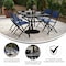 Flash Furniture Tory 35in. x 59in. Rect Patio Table w/Tempered Glass Top w/Umbrella Hole and Steel Tube Frame, Blk TLH-SC-094L-BLK-GG - alternate 7